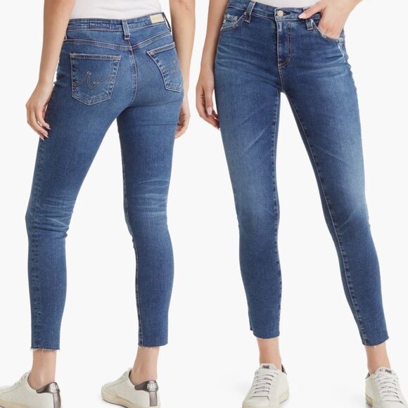 Ag Adriano Goldschmied Denim - AG The Legging Raw Hem Ankle Skinny Jeans size 28R